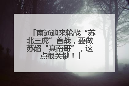 南通迎来轮战“苏北三虎”首战，要做苏超“真南哥”，这点很关键！