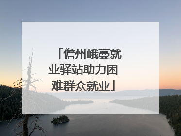 儋州峨蔓就业驿站助力困难群众就业
