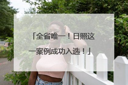 全省唯一！日照这一案例成功入选！