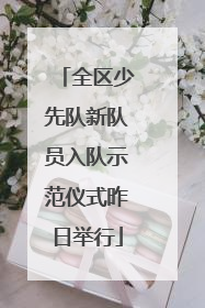 全区少先队新队员入队示范仪式昨日举行