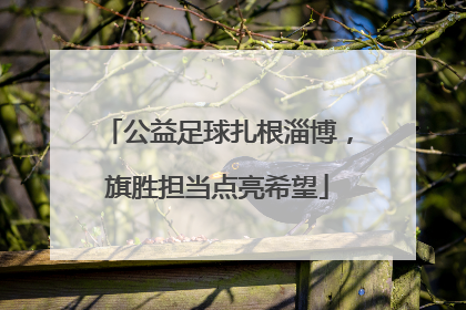 公益足球扎根淄博，旗胜担当点亮希望