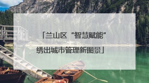 兰山区“智慧赋能”绣出城市管理新图景