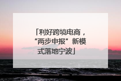 利好跨境电商，“两步申报”新模式落地宁波