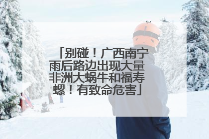 别碰！广西南宁雨后路边出现大量非洲大蜗牛和福寿螺！有致命危害