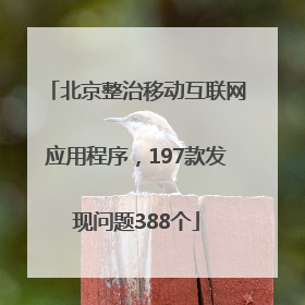 北京整治移动互联网应用程序，197款发现问题388个