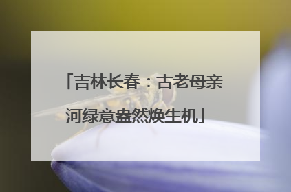 吉林长春：古老母亲河绿意盎然焕生机