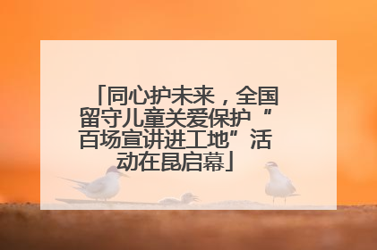 同心护未来，全国留守儿童关爱保护“百场宣讲进工地”活动在昆启幕