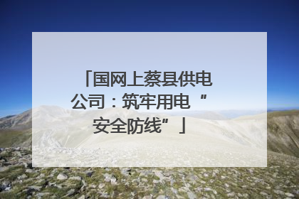 国网上蔡县供电公司：筑牢用电“安全防线”
