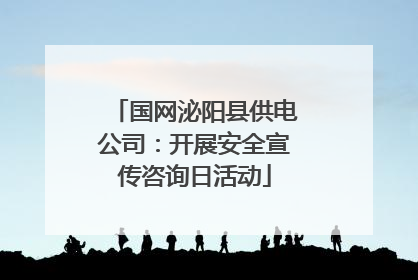 国网泌阳县供电公司：开展安全宣传咨询日活动
