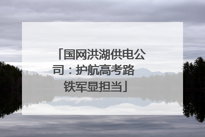 国网洪湖供电公司：护航高考路 铁军显担当