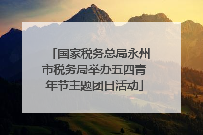 国家税务总局永州市税务局举办五四青年节主题团日活动