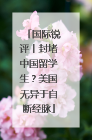 国际锐评丨封堵中国留学生？美国无异于自断经脉