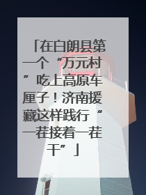 在白朗县第一个“万元村”吃上高原车厘子！济南援藏这样践行“一茬接着一茬干”