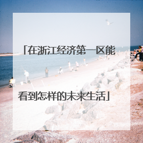 在浙江经济第一区能看到怎样的未来生活