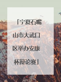 宁夏石嘴山市大武口区举办安康杯辩论赛