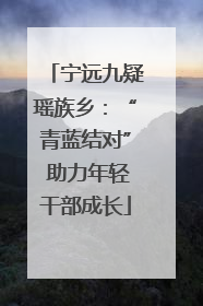 宁远九疑瑶族乡：“青蓝结对” 助力年轻干部成长
