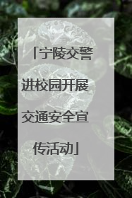 宁陵交警进校园开展交通安全宣传活动
