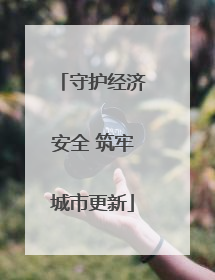 守护经济安全 筑牢城市更新