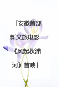 安徽首部新文旅电影《风起秋浦河》首映