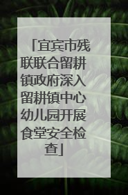 宜宾市残联联合留耕镇政府深入留耕镇中心幼儿园开展食堂安全检查