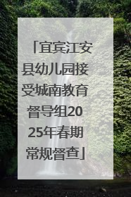 宜宾江安县幼儿园接受城南教育督导组2025年春期常规督查