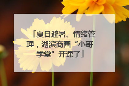夏日避暑、情绪管理，湖滨商圈“小哥学堂”开课了