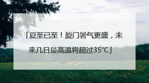 夏至已至！厦门暑气更盛，未来几日最高温将超过35℃