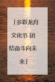 多彩龙舟文化节 团结奋斗向未来