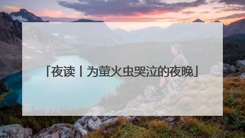夜读丨为萤火虫哭泣的夜晚
