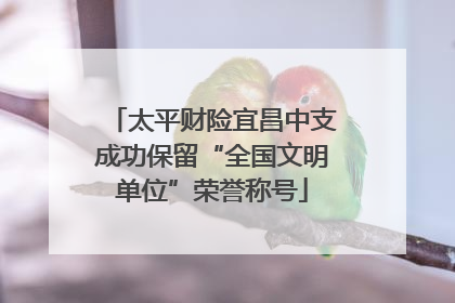 太平财险宜昌中支成功保留“全国文明单位”荣誉称号