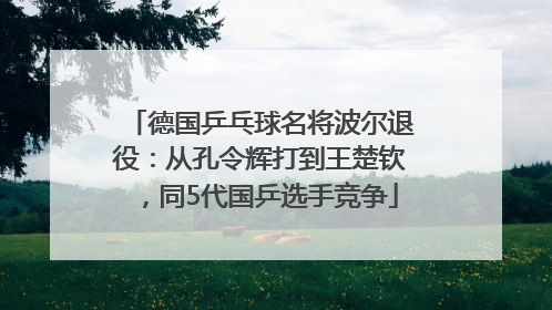 德国乒乓球名将波尔退役：从孔令辉打到王楚钦，同5代国乒选手竞争