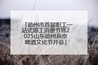 德州市首届职工一站式惠工消费节暨2025山东德州燕京啤酒文化节开幕