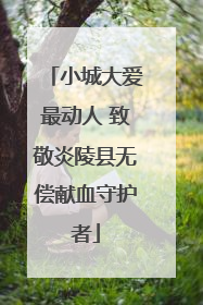 小城大爱最动人 致敬炎陵县无偿献血守护者