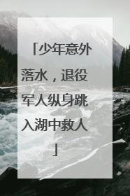 少年意外落水，退役军人纵身跳入湖中救人