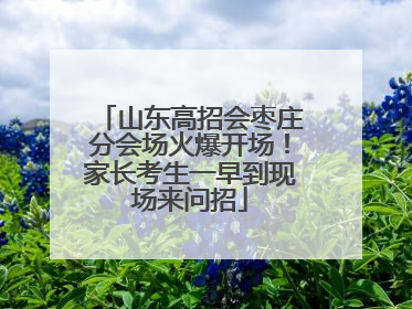 山东高招会枣庄分会场火爆开场！家长考生一早到现场来问招