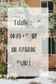 山东：“体育+”健康 尽显新气象