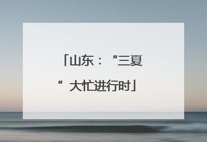 山东：“三夏”大忙进行时