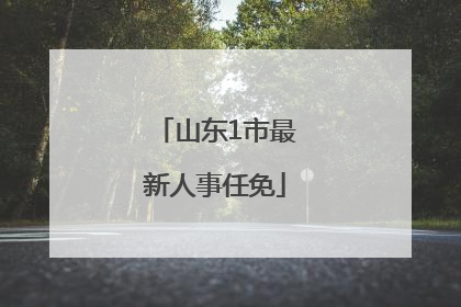 山东1市最新人事任免