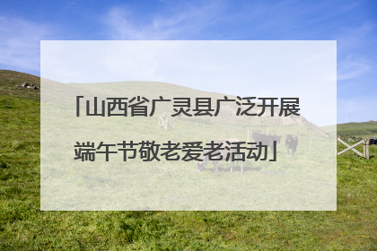 山西省广灵县广泛开展端午节敬老爱老活动