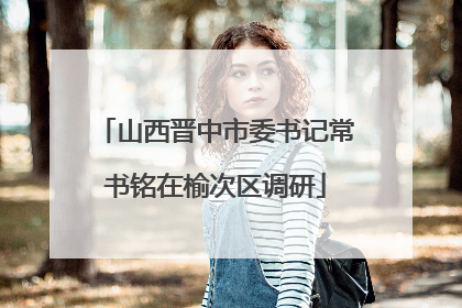 山西晋中市委书记常书铭在榆次区调研