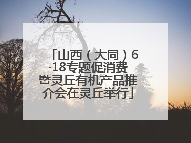 山西（大同）6·18专题促消费暨灵丘有机产品推介会在灵丘举行