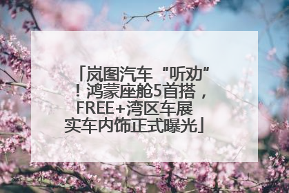 岚图汽车“听劝”！鸿蒙座舱5首搭，FREE+湾区车展实车内饰正式曝光