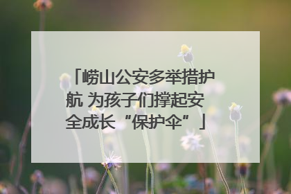 崂山公安多举措护航 为孩子们撑起安全成长“保护伞”