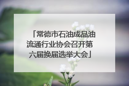 常德市石油成品油流通行业协会召开第六届换届选举大会