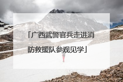 广西武警官兵走进消防救援队参观见学
