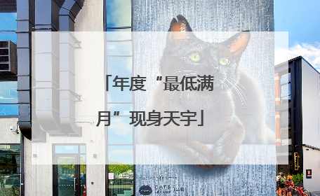 年度“最低满月”现身天宇