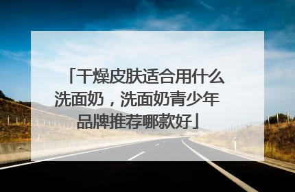 干燥皮肤适合用什么洗面奶，洗面奶青少年品牌推荐哪款好