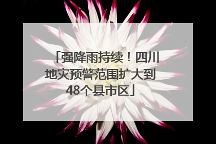 强降雨持续！四川地灾预警范围扩大到48个县市区