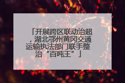 开展跨区联动治超，湖北鄂州黄冈交通运输执法部门联手整治“百吨王”