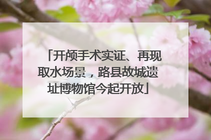 开颅手术实证、再现取水场景，路县故城遗址博物馆今起开放